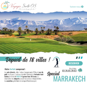 Marrakech séjour golf  Club Valeria Madina 4*  Départ Paris